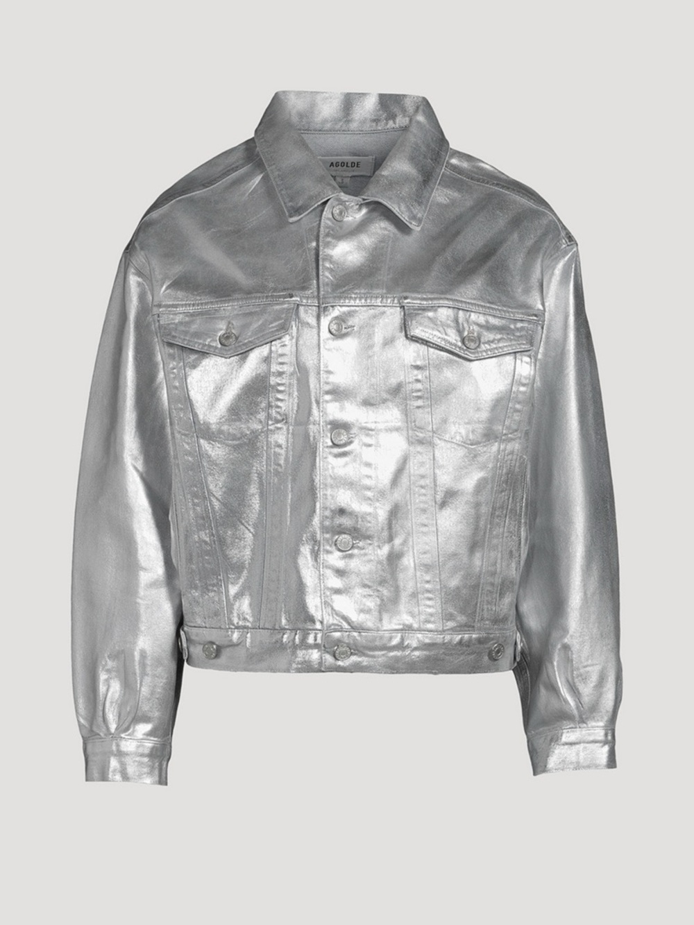 Agolde Silver Denim Jacket